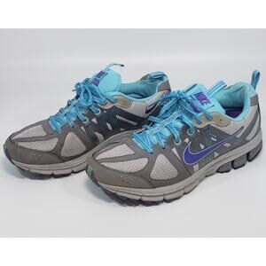 Nike Women’s Size 9.5 Pegasus 28 Fitsole 2 Trail Running Shoes Gray Aqua Sneaker